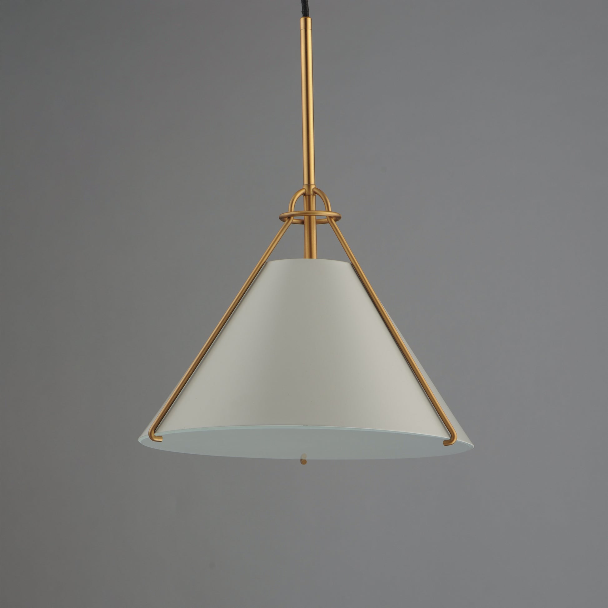Lucas Pendant Light French Gray/Natural Aged Brass by Maxim Lighting
