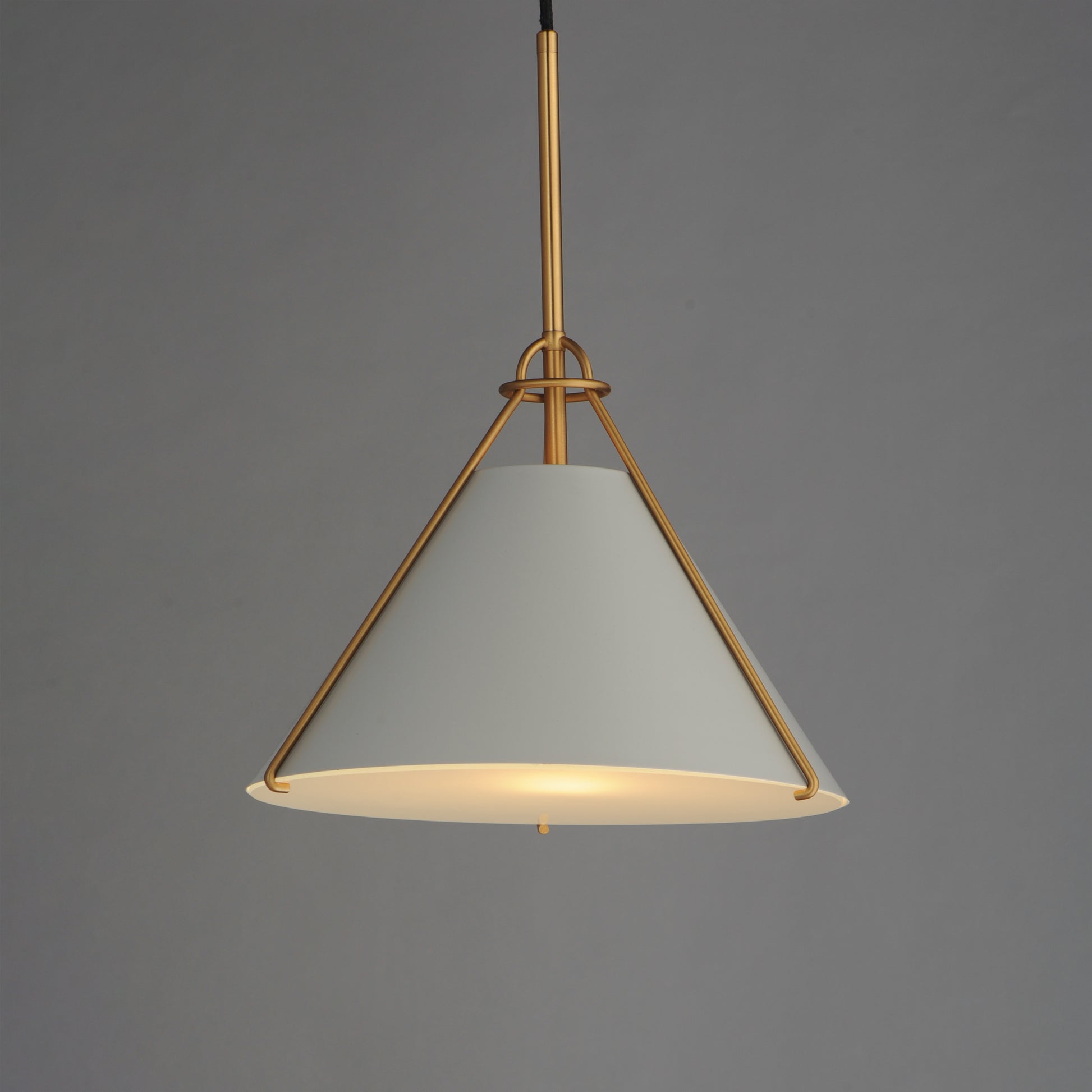 Lucas Pendant Light French Gray/Natural Aged Brass by Maxim Lighting