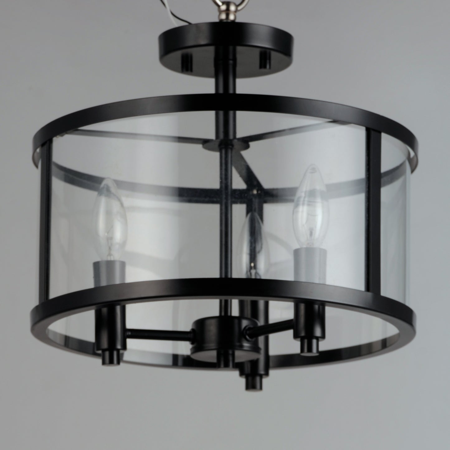 Sentinel 3-Light Semi Flush Black by Maxim Lighting