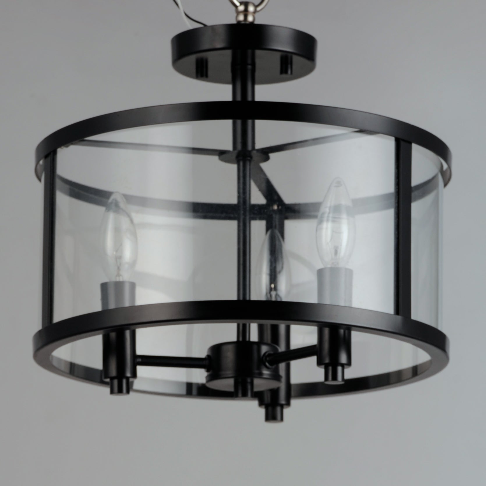 Sentinel 3-Light Semi Flush Black by Maxim Lighting