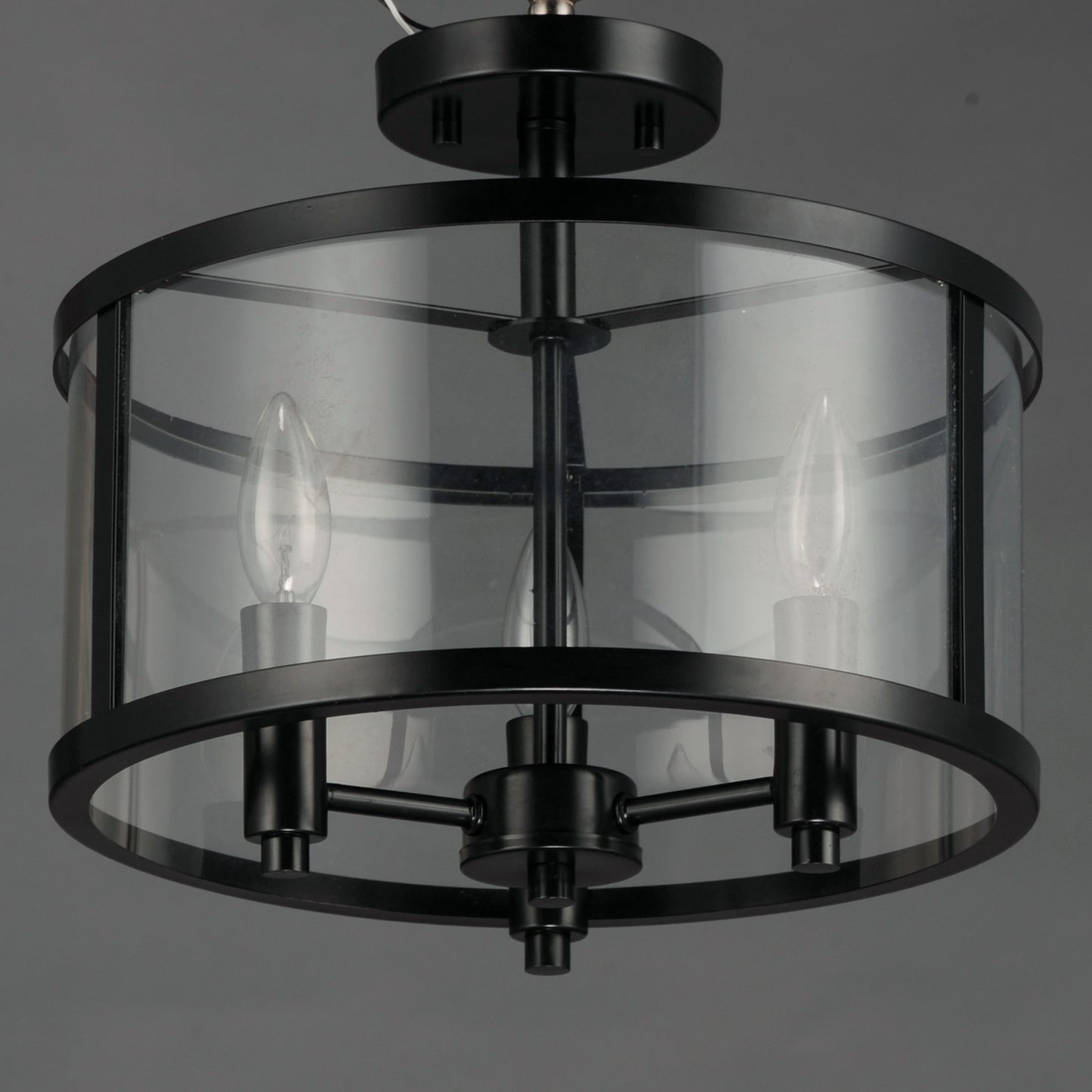 Sentinel 3-Light Semi Flush Black by Maxim Lighting