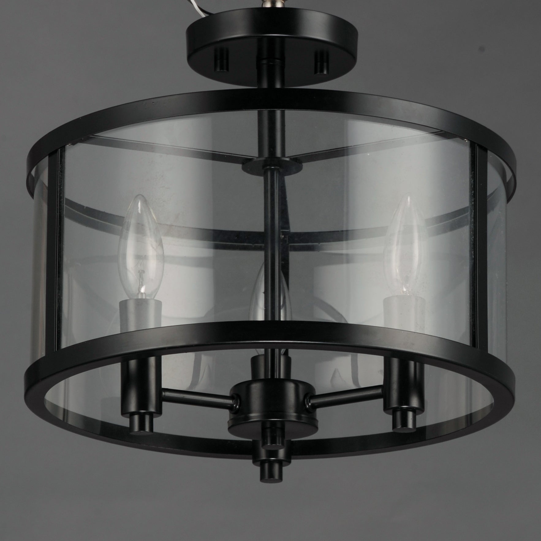 Sentinel 3-Light Semi Flush Black by Maxim Lighting