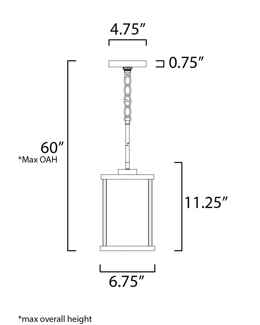 Sentinel Mini Pendant Satin Nickel by Maxim Lighting