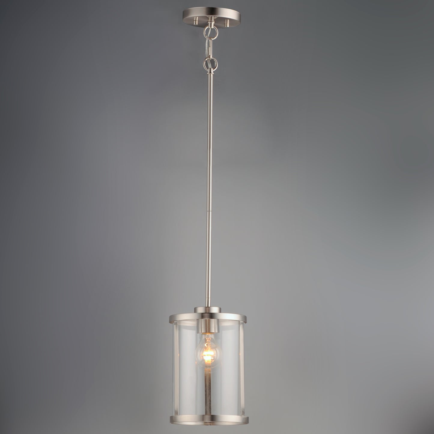 Sentinel Mini Pendant Satin Nickel by Maxim Lighting