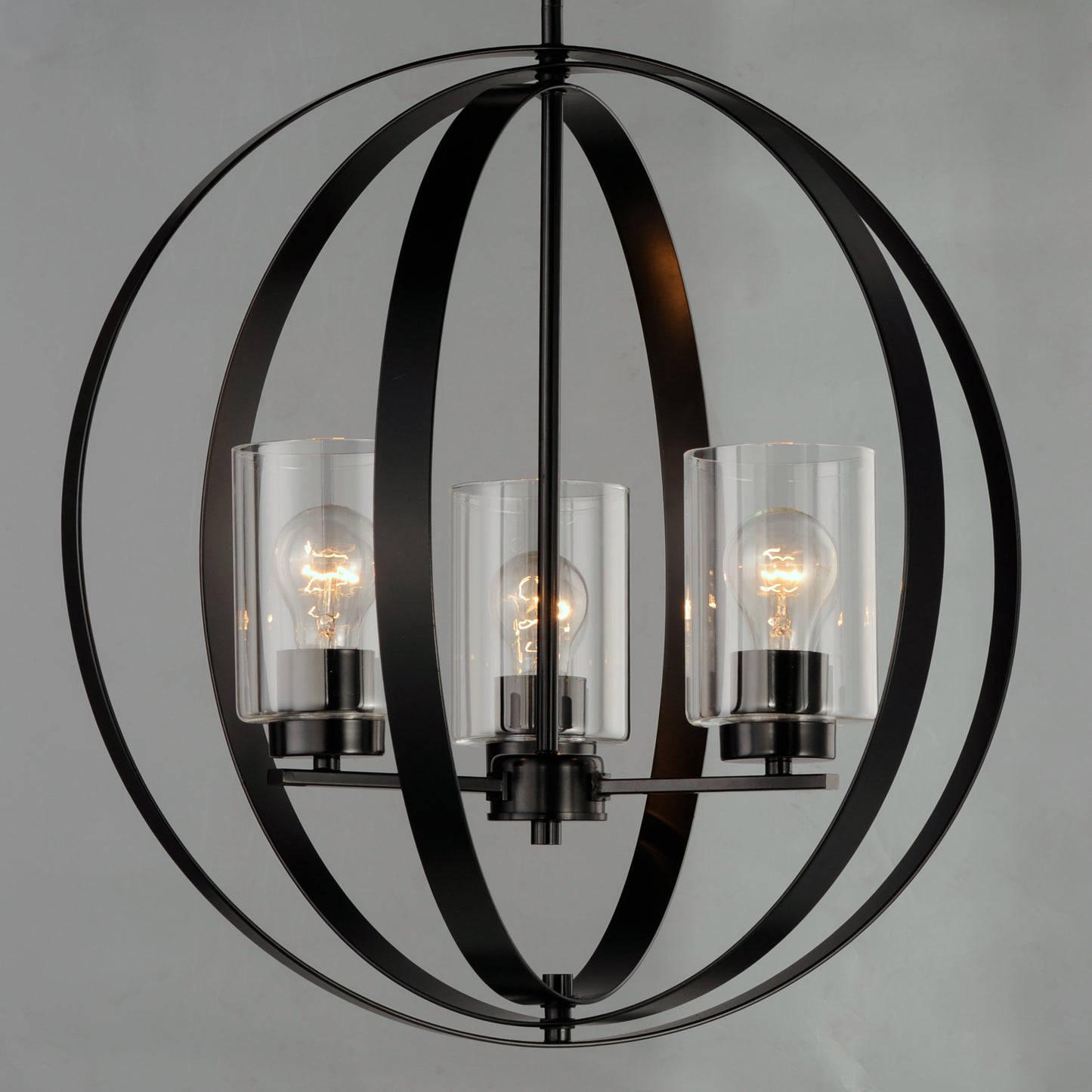 Sentinel 3-Light Pendant Black by Maxim Lighting