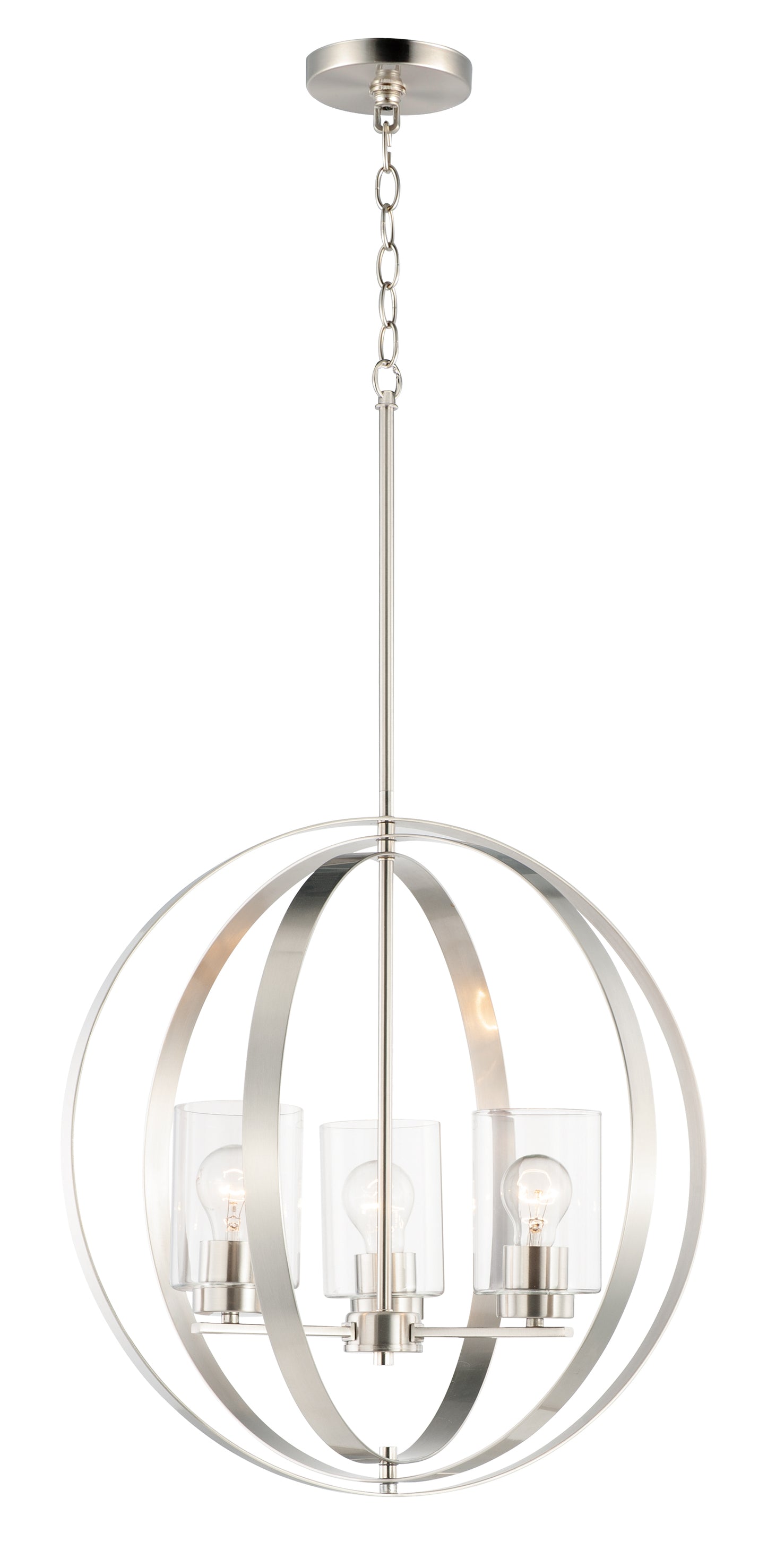Sentinel 3-Light Pendant Satin Nickel by Maxim Lighting