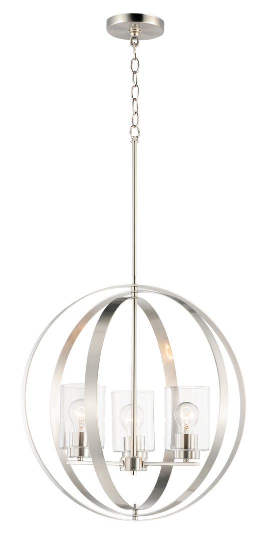 Sentinel 3-Light Pendant Satin Nickel by Maxim Lighting