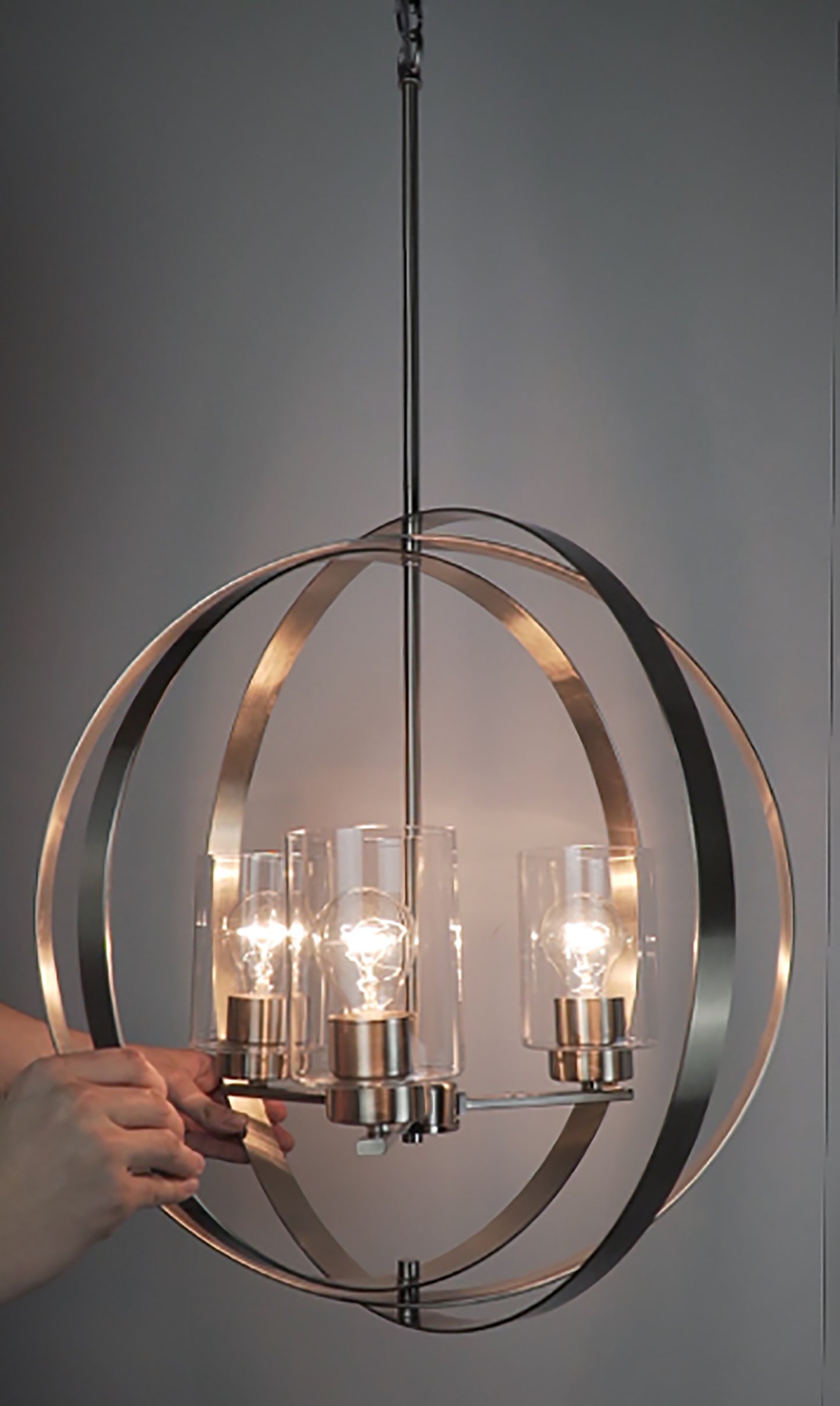 Sentinel 3-Light Pendant Satin Nickel by Maxim Lighting