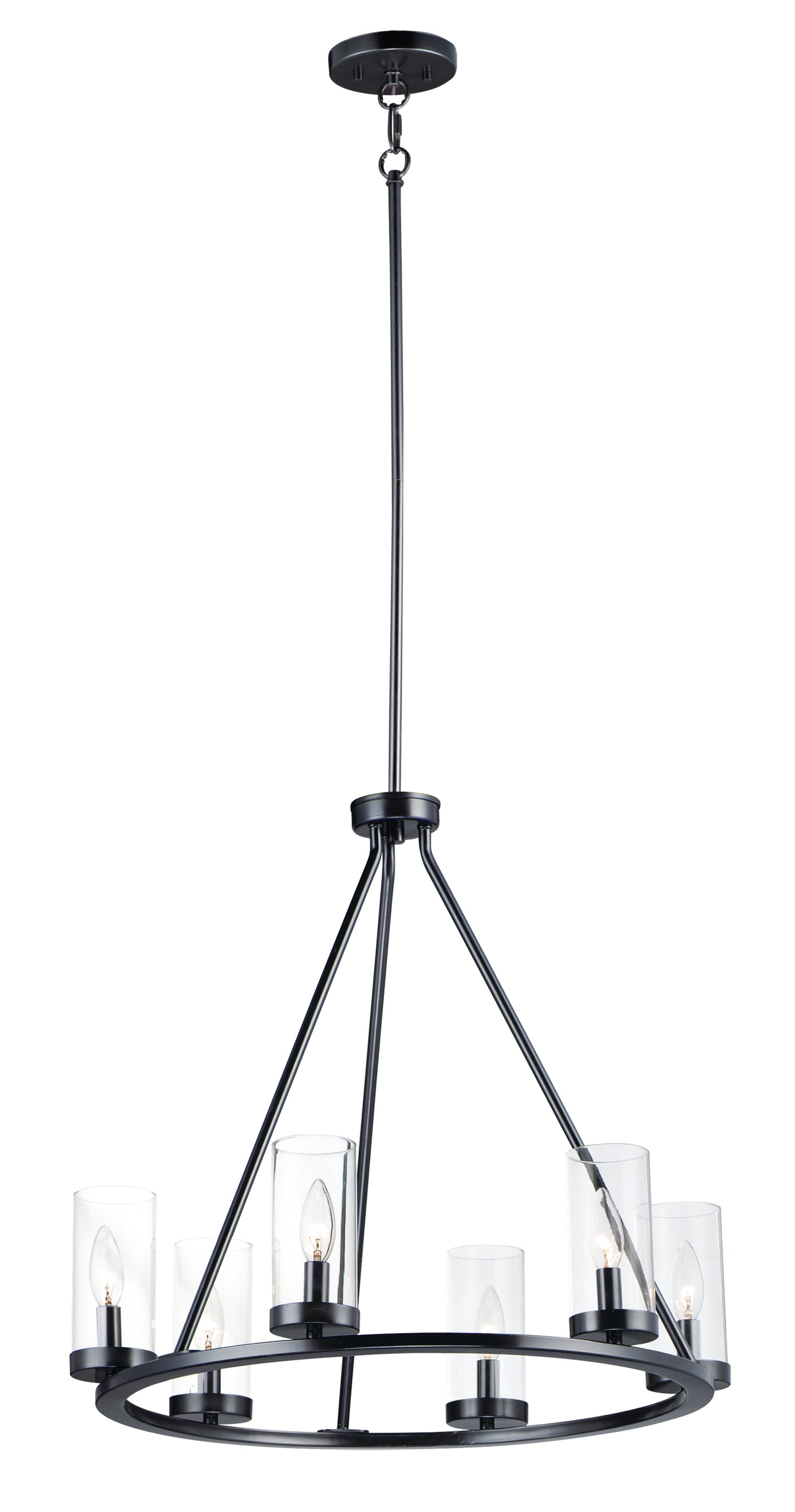 Sentinel 6-Light Chandelier Black by Maxim Lighting