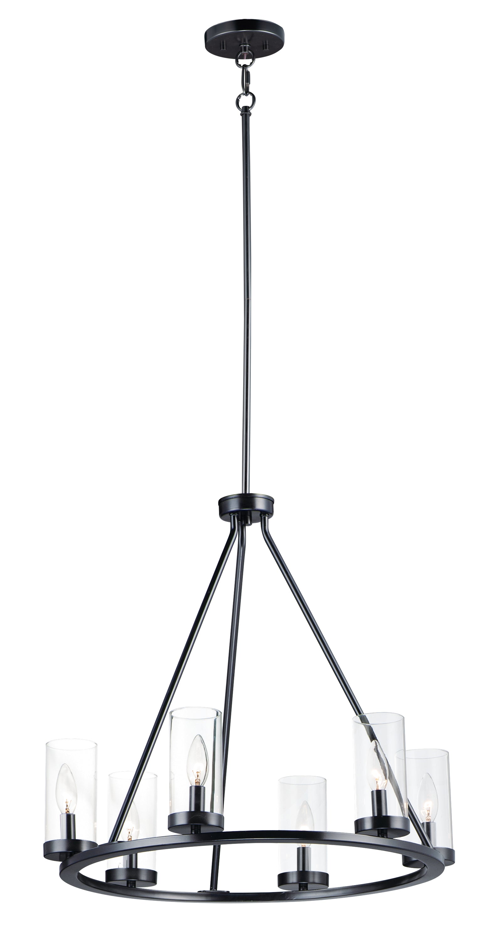 Sentinel 6-Light Chandelier Black by Maxim Lighting