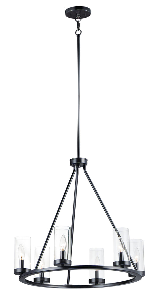 Sentinel 6-Light Chandelier Black by Maxim Lighting