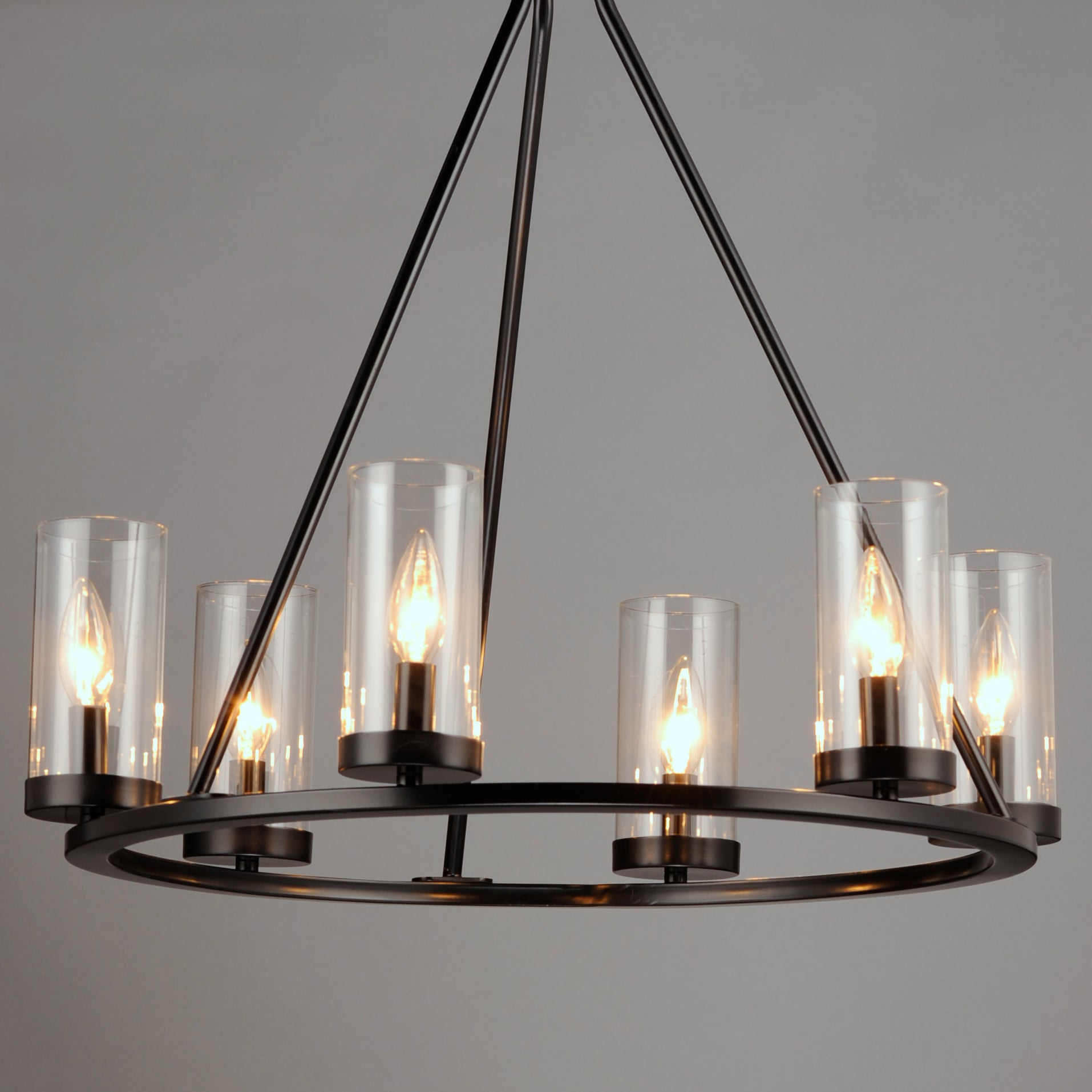 Sentinel 6-Light Chandelier Black by Maxim Lighting