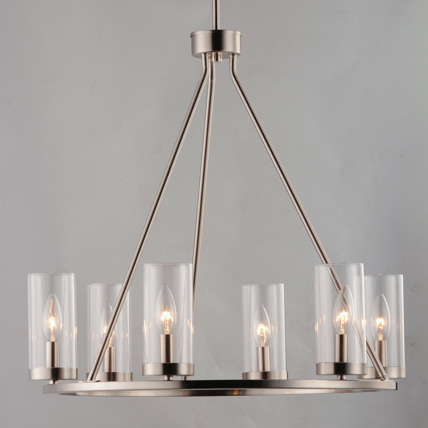 Sentinel 6-Light Chandelier Satin Nickel by Maxim Lighting