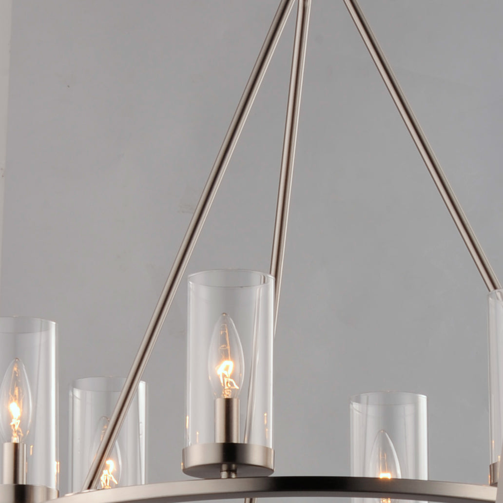 Sentinel 6-Light Chandelier Satin Nickel by Maxim Lighting