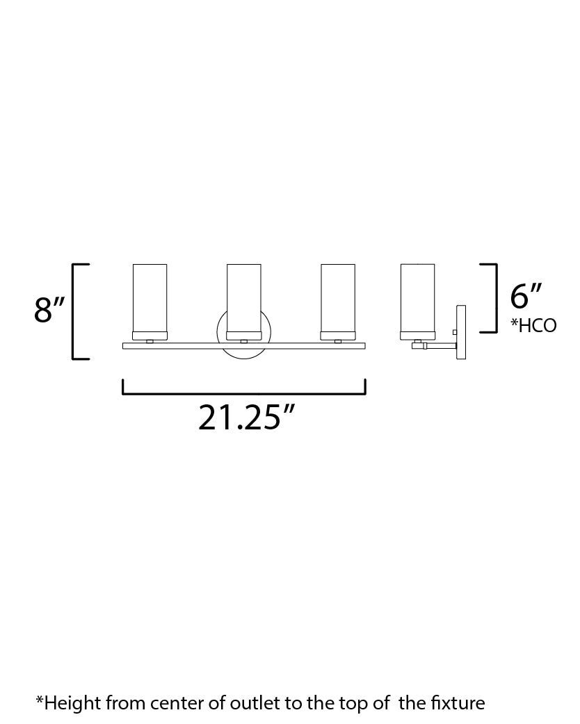 Sentinel 3-Light Bath Vanity Satin Nickel by Maxim Lighting