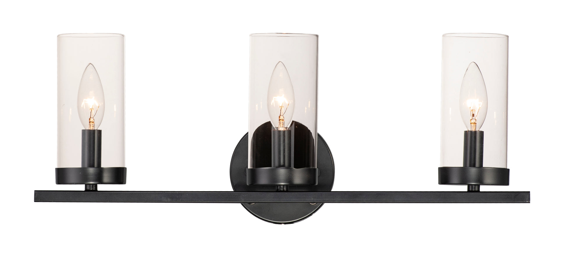 Sentinel 3-Light Bath Vanity Black by Maxim Lighting