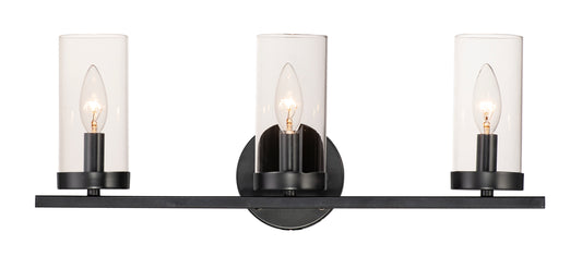 Sentinel 3-Light Bath Vanity Black by Maxim Lighting
