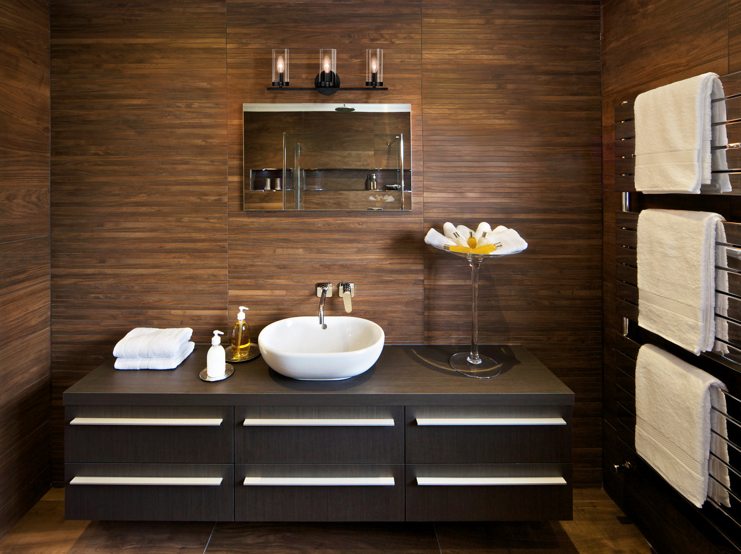 Sentinel 3-Light Bath Vanity Black by Maxim Lighting