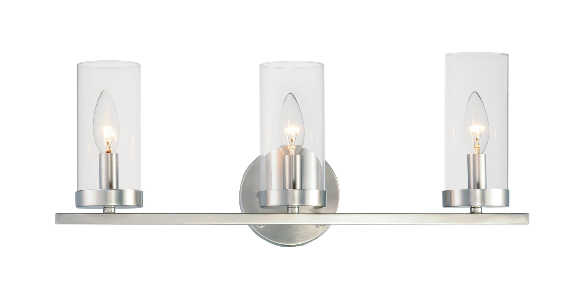 Sentinel 3-Light Bath Vanity Satin Nickel by Maxim Lighting