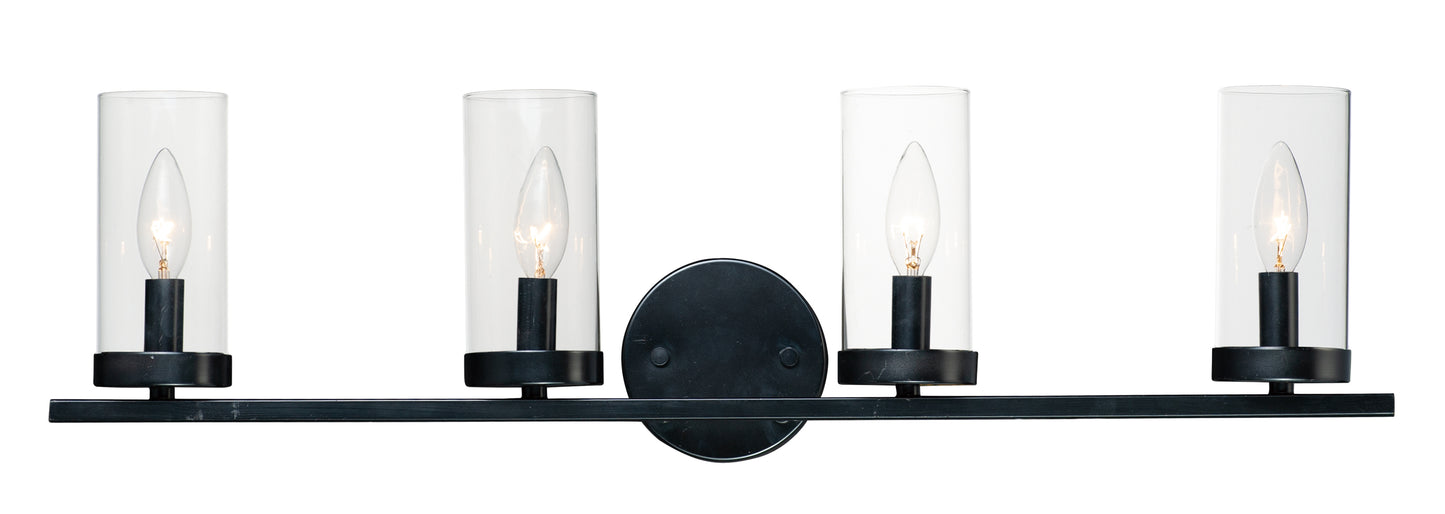 Sentinel 4-Light Bath Vanity Black by Maxim Lighting