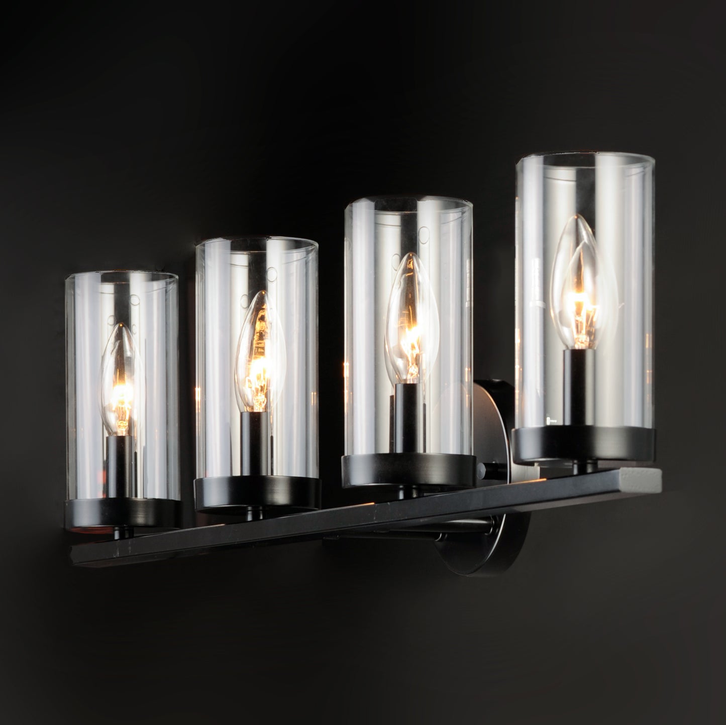 Sentinel 4-Light Bath Vanity Black by Maxim Lighting