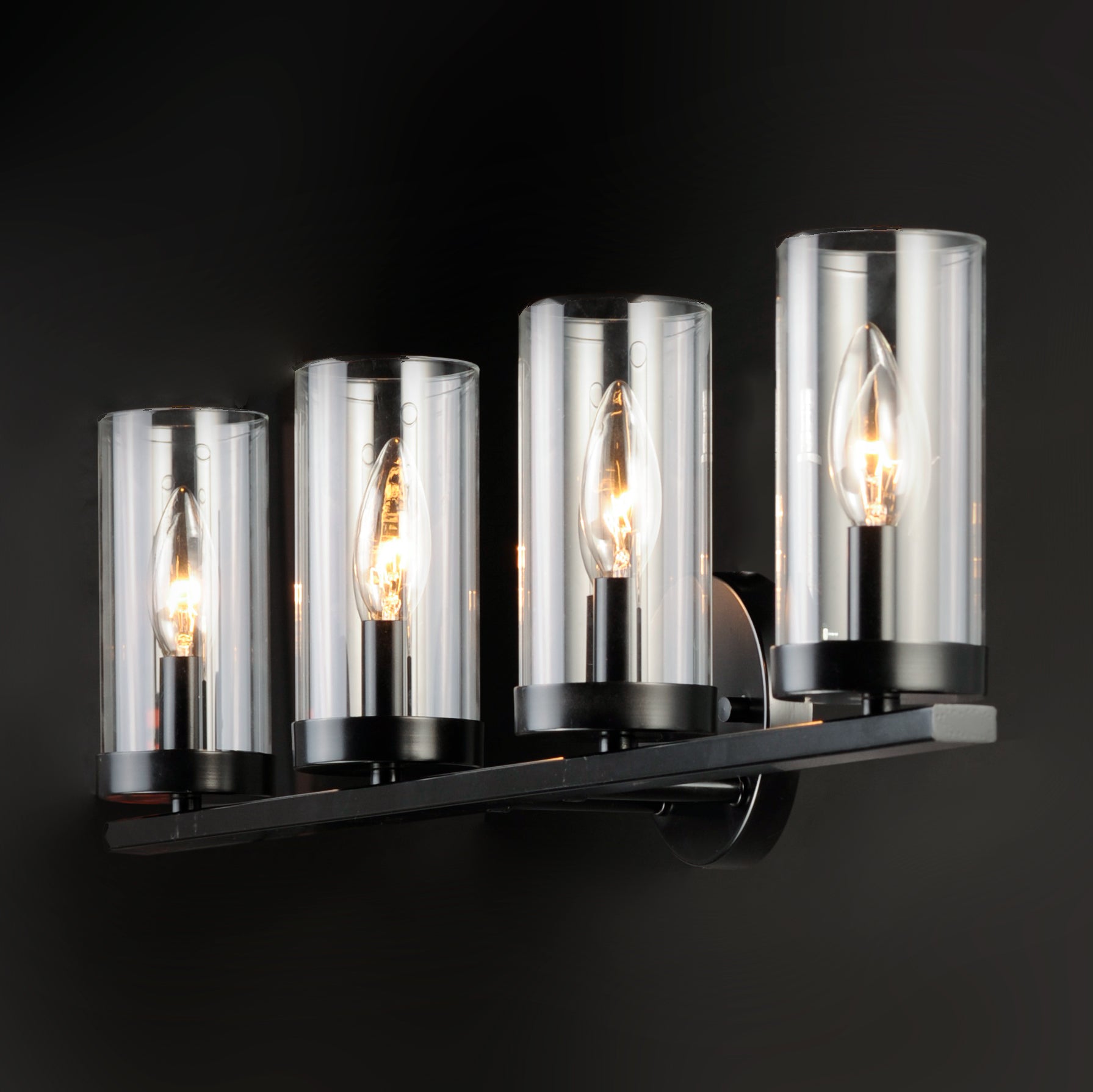 Sentinel 4-Light Bath Vanity Black by Maxim Lighting