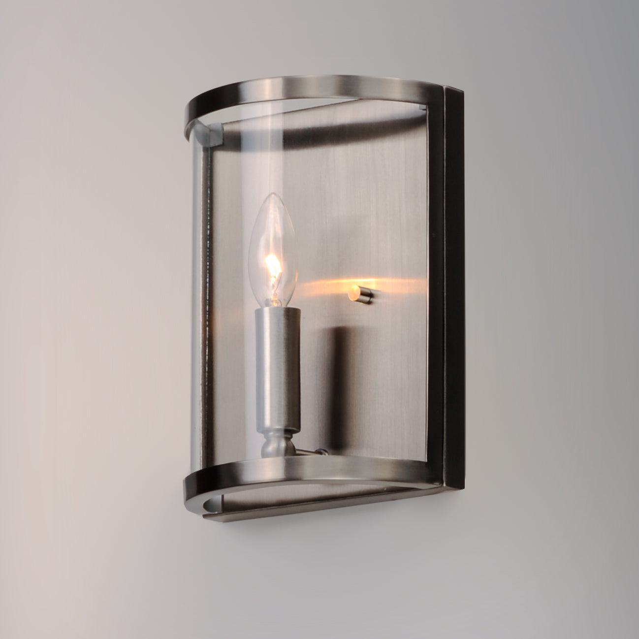 Sentinel Wall Sconce Satin Nickel by Maxim Lighting
