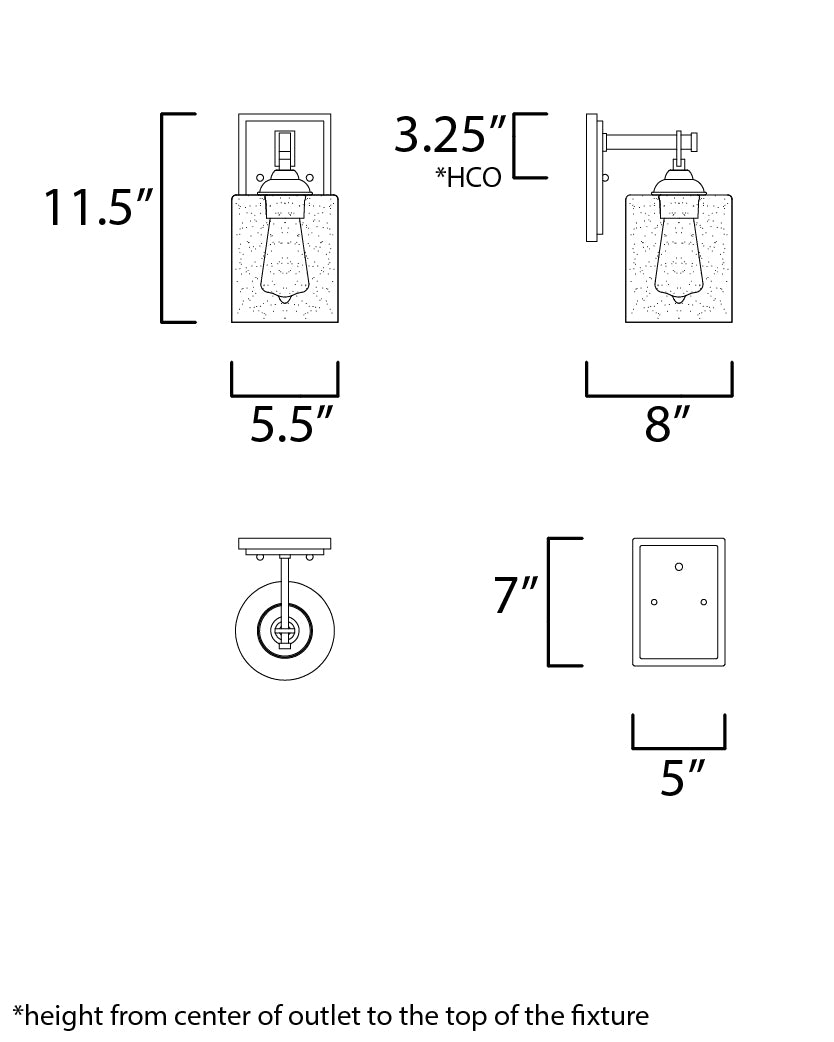 Stonehenge Wall Sconce Bronze by Maxim Lighting