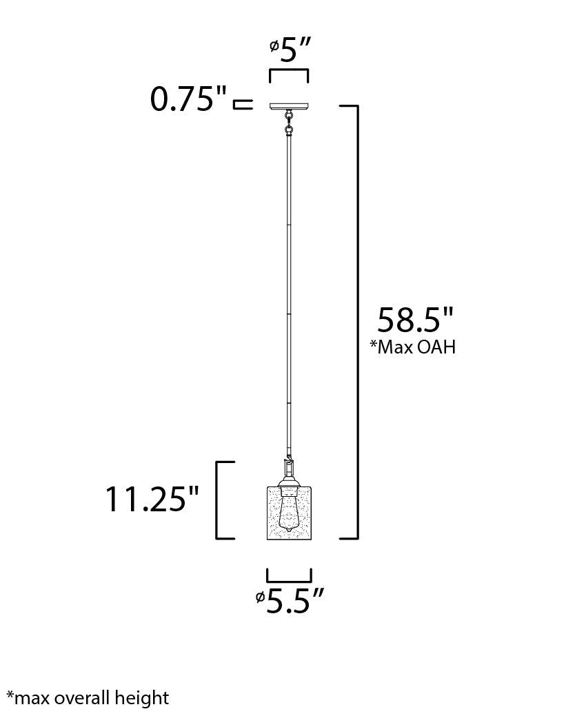 Stonehenge Pendant Bronze by Maxim Lighting