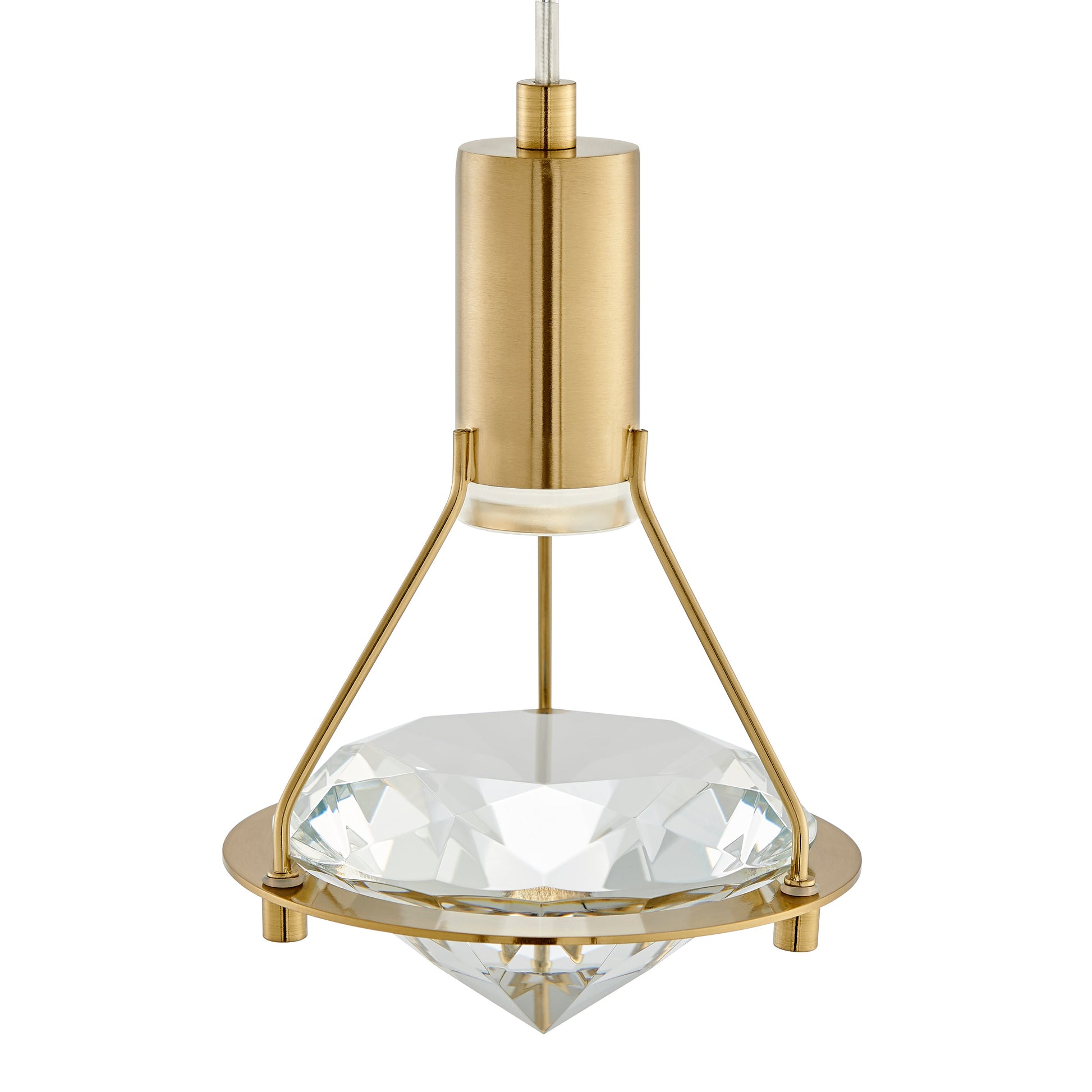 Hollywood Diamond 1 Light Pendant - Finesse Decor PL-1122-1GLD
