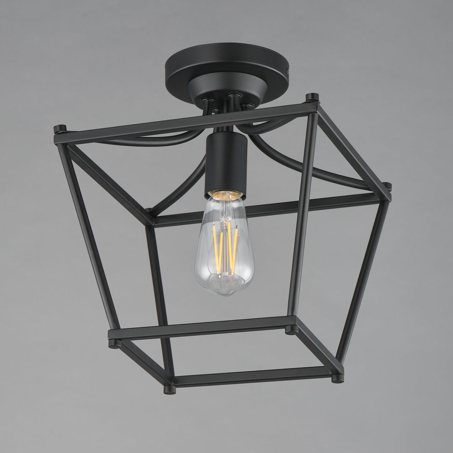 Clifton Pendant/Semi-Flush Black by Maxim Lighting