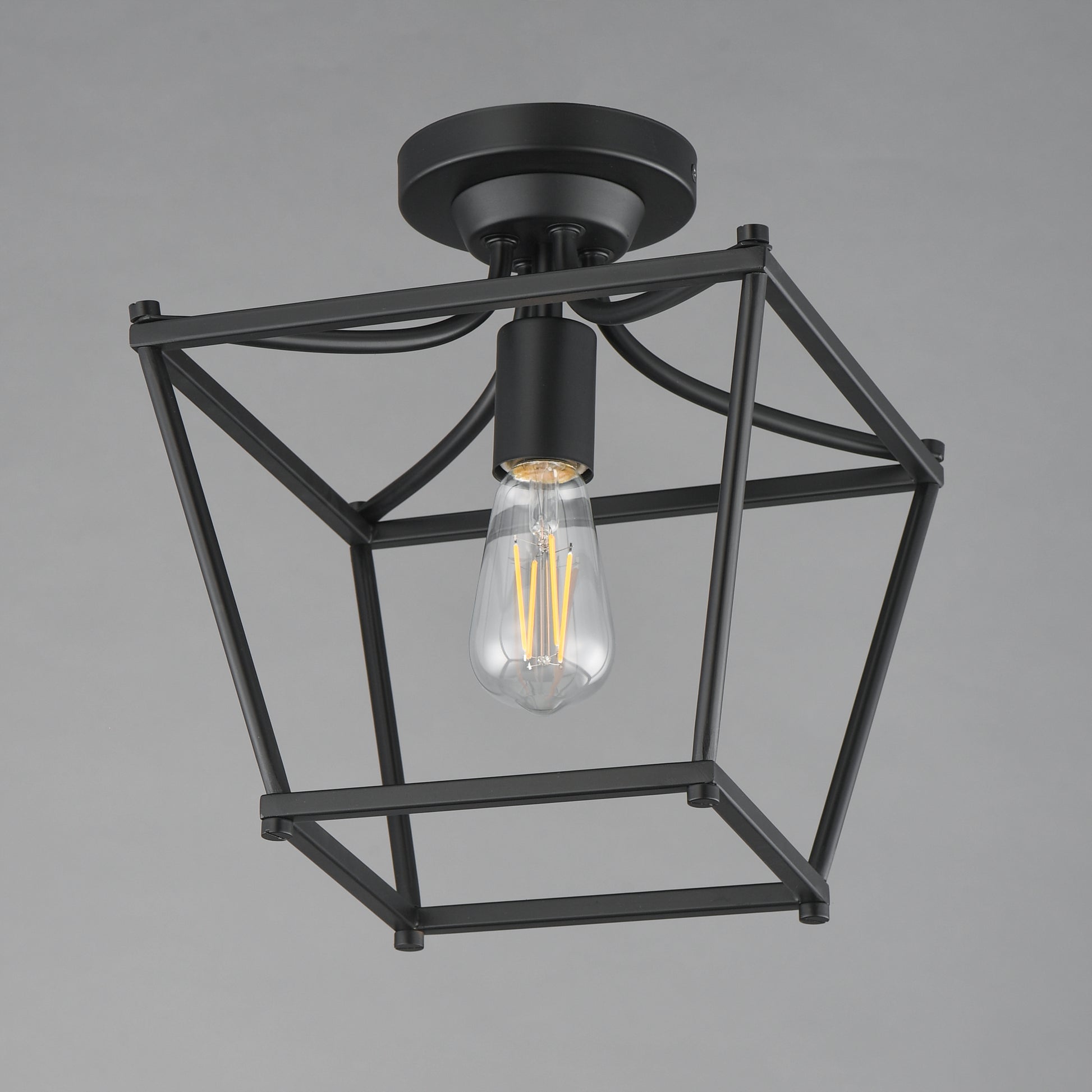 Clifton Pendant/Semi-Flush Black by Maxim Lighting