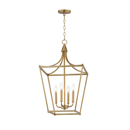 Clifton 4-Light Pendant Natural Aged Brass by Maxim Lighting