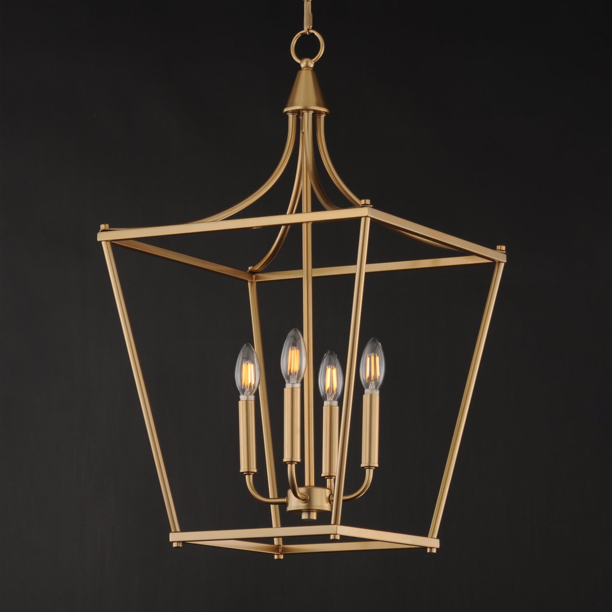 Clifton 4-Light Pendant Natural Aged Brass by Maxim Lighting