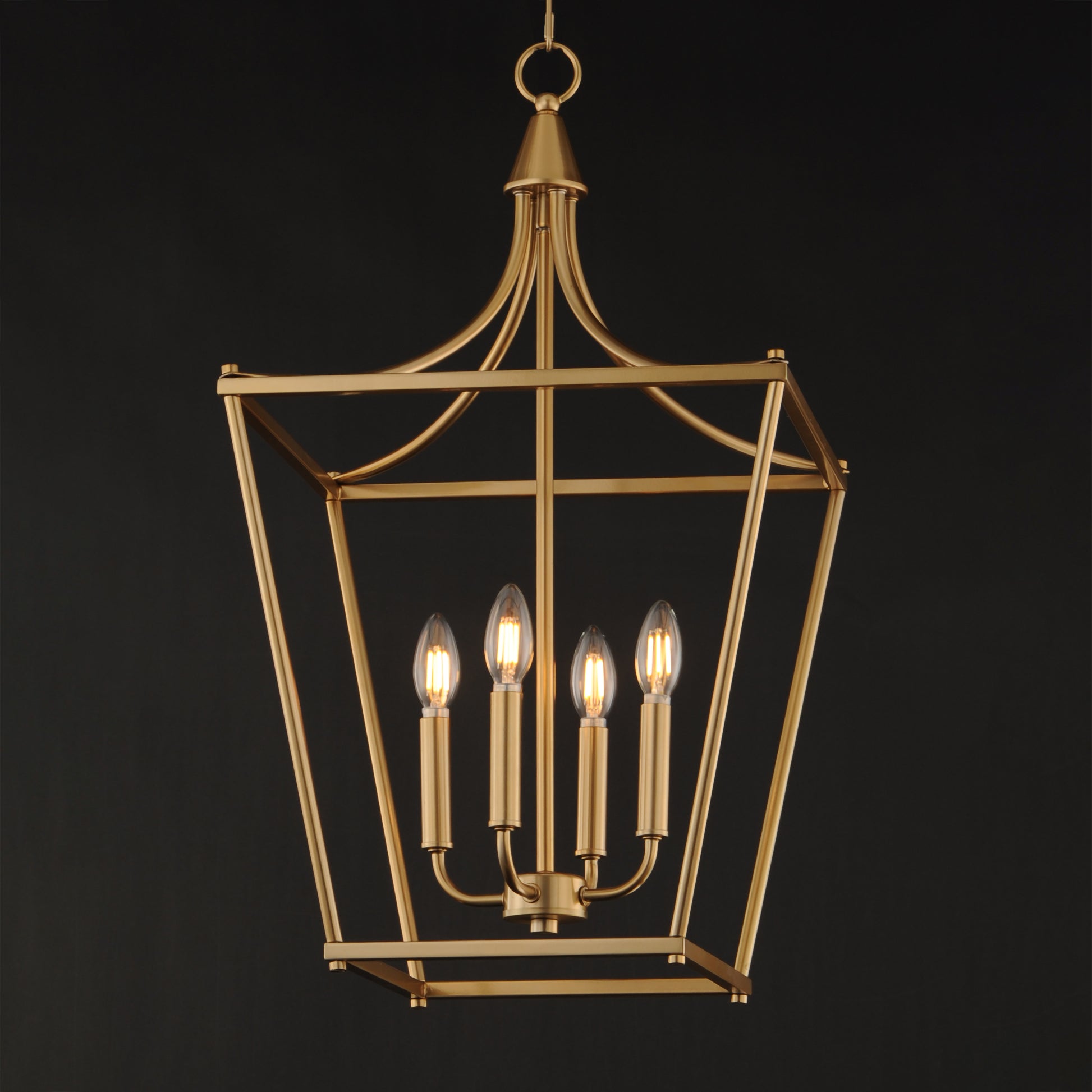 Clifton 4-Light Pendant Natural Aged Brass by Maxim Lighting