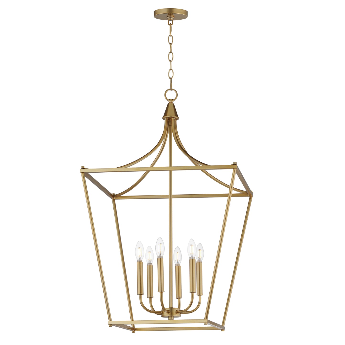 Clifton 6-Light Pendant Natural Aged Brass by Maxim Lighting