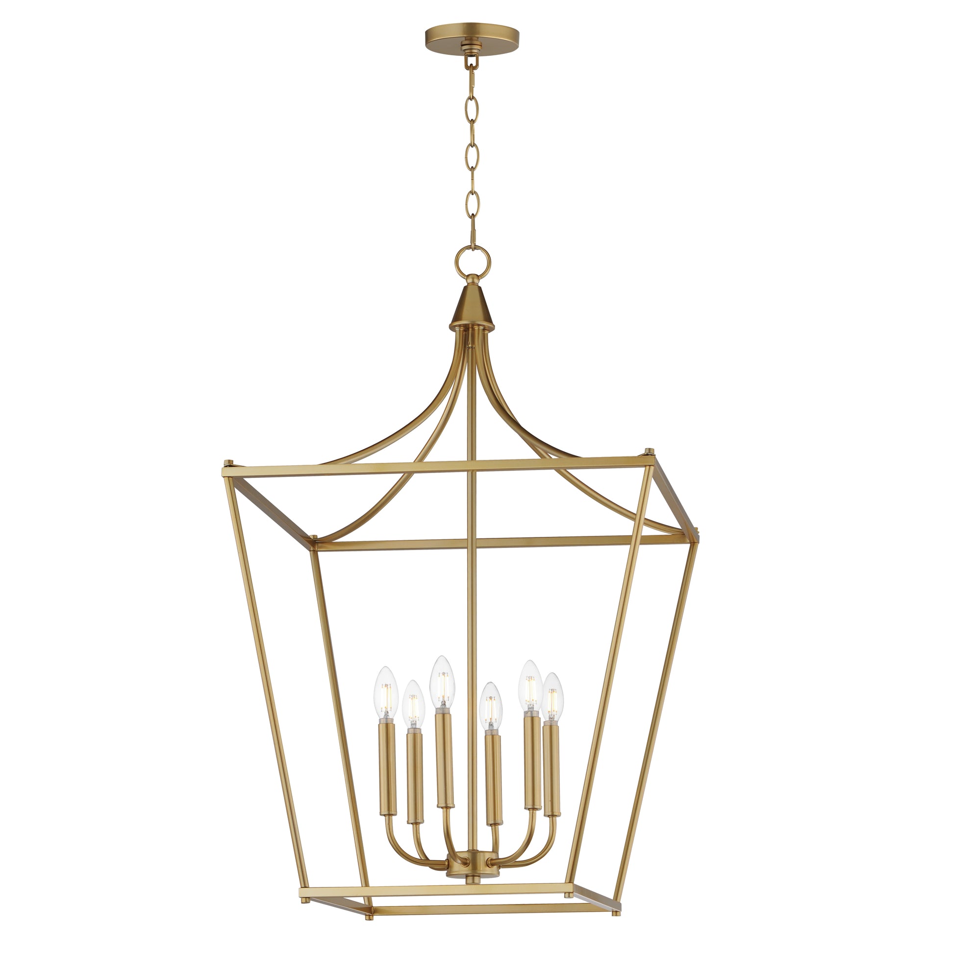 Clifton 6-Light Pendant Natural Aged Brass by Maxim Lighting
