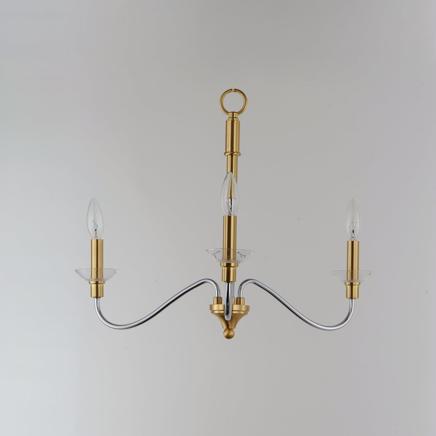 Clarion 3-Light Pendant Polished Chrome/Satin Brass by Maxim Lighting