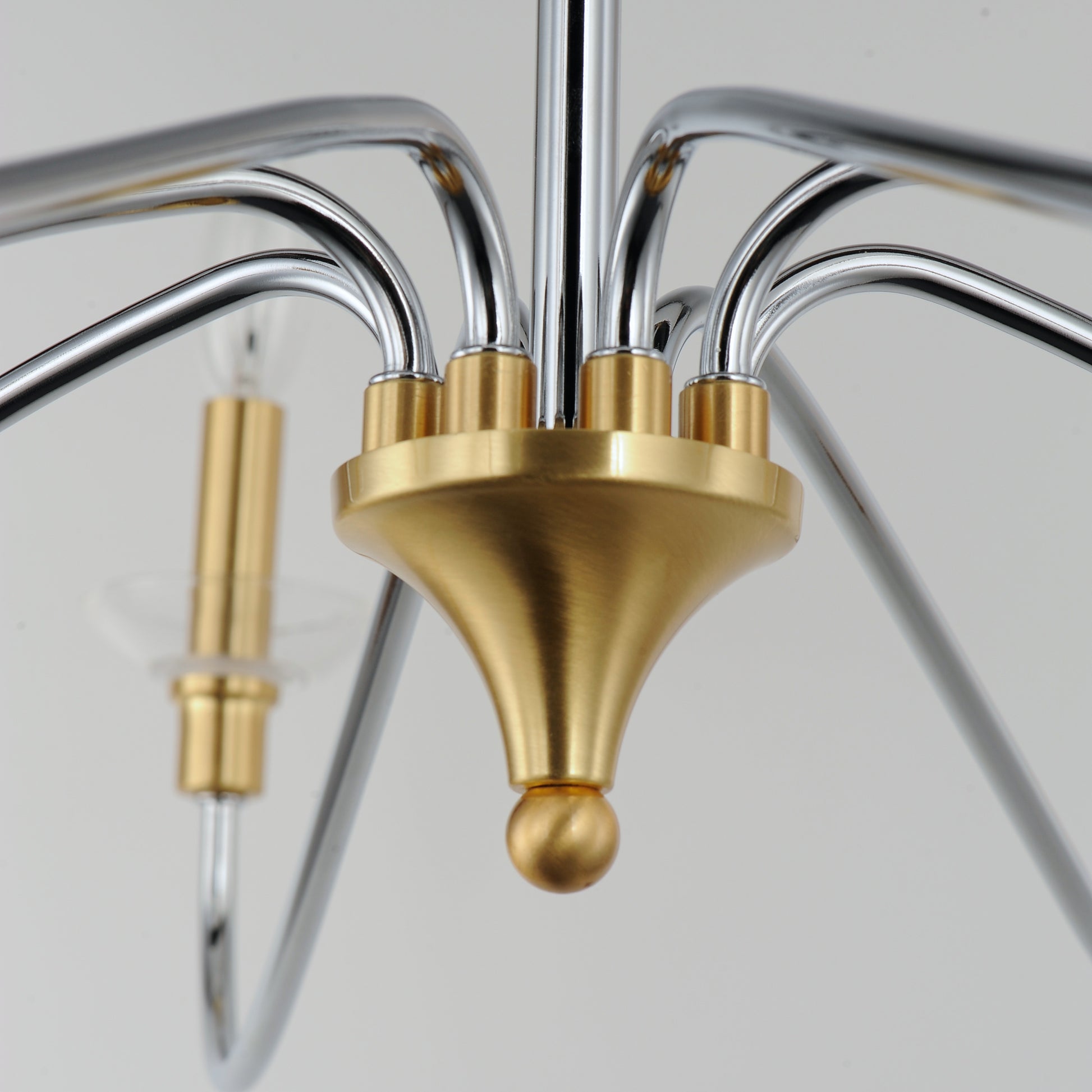 Clarion 8-Light Chandelier Polished Chrome/Satin Brass by Maxim Lighting