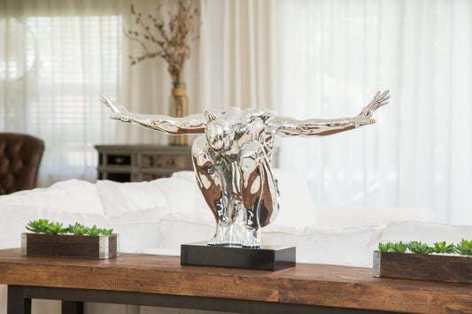 Large Saluting Man Resin Sculpture - Finesse Decor D269-C