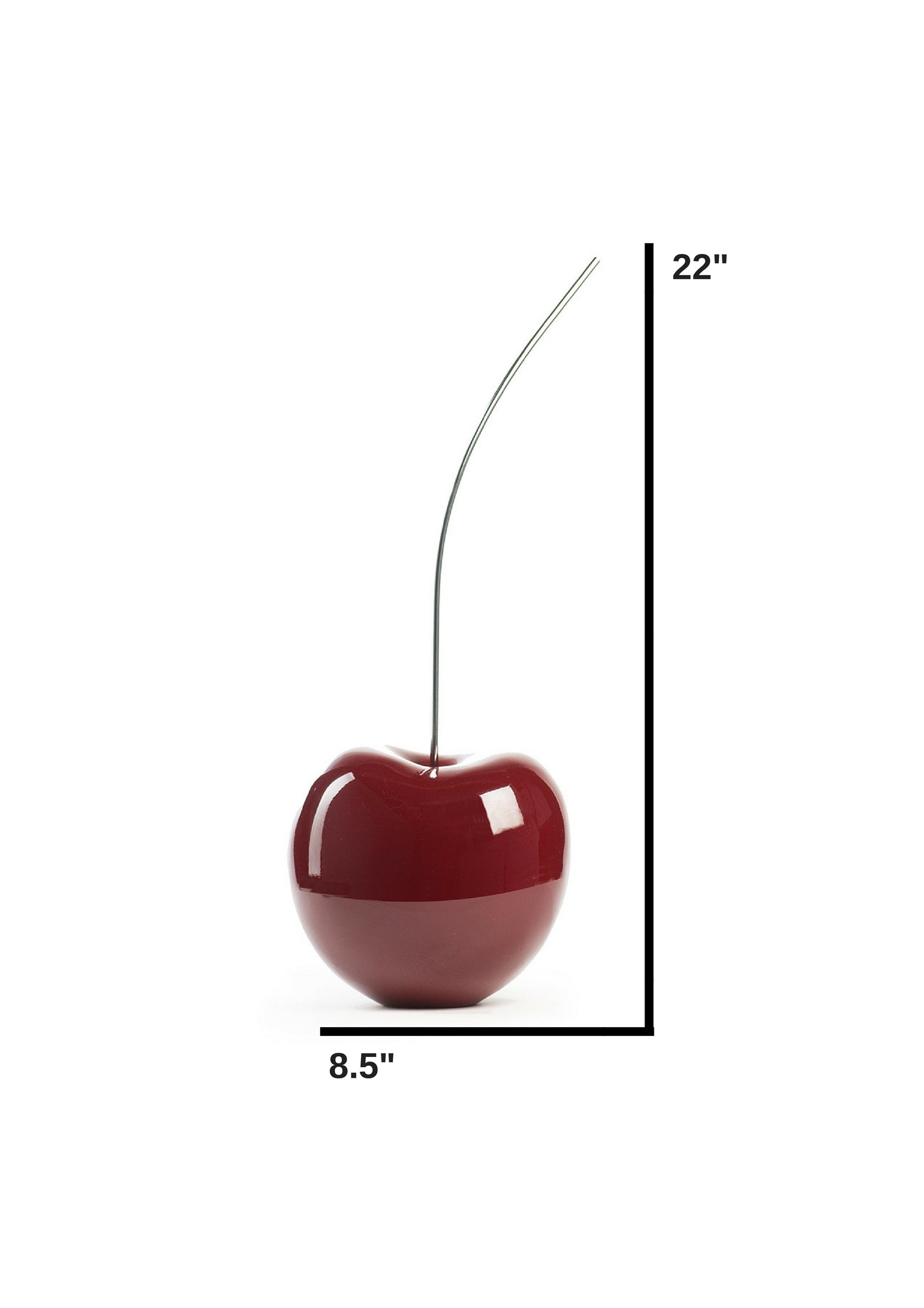 Medium Red Wine Cherry Sculpture 22" Tall by Finesse Decor E2250-RW