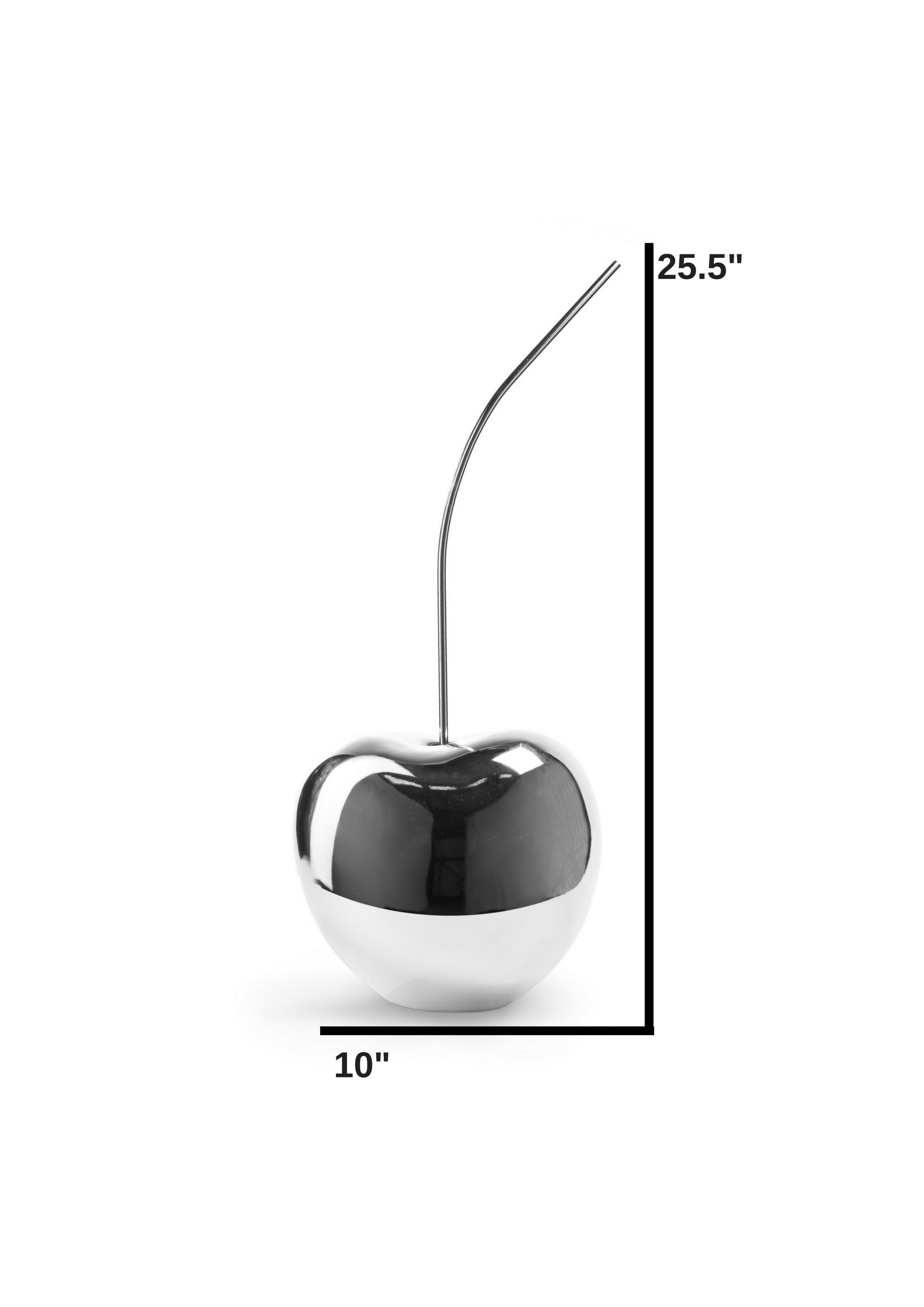 Large Chrome Cherry Sculpture 25" Tall by Finesse Decor E2265-C