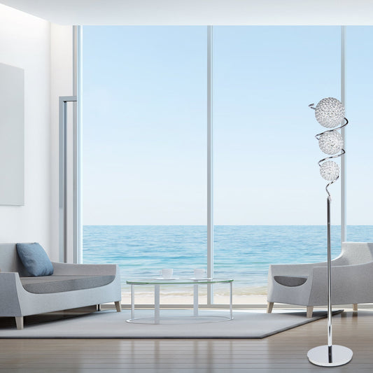 Vertical Crystal Sphere Floor Lamp - Finesse Decor FN-1143