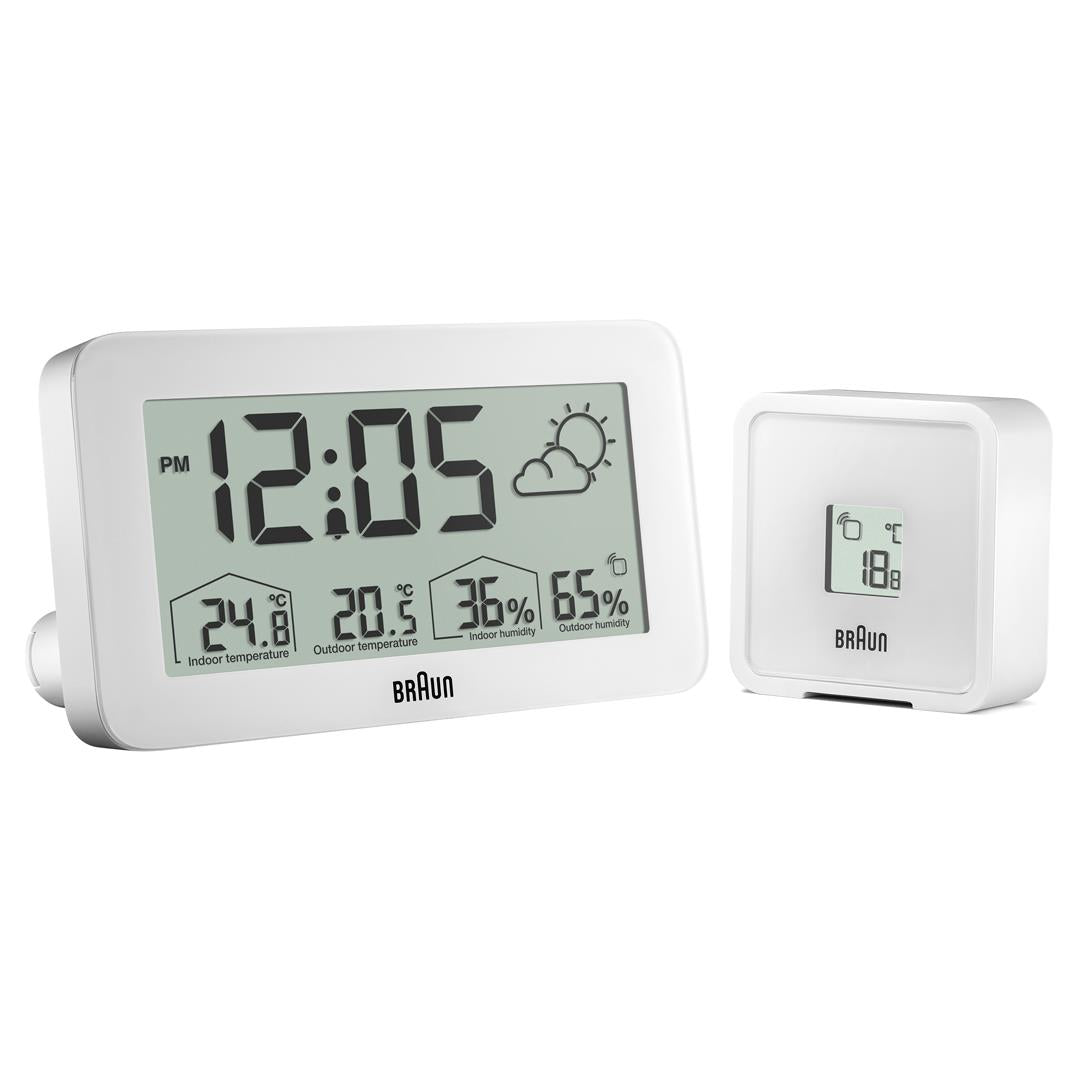Braun BC13 Digital Weather Station & Alarm Clock, White (photo 2 of 12)