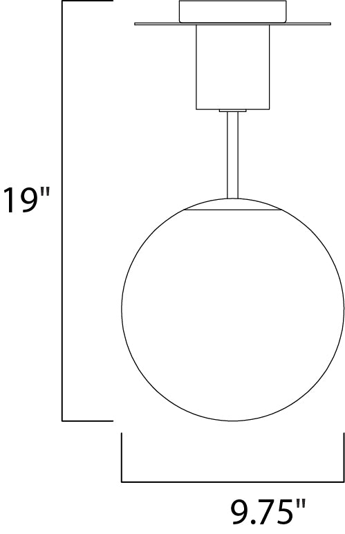Vesper Semi-Flush Satin Brass/Black by Maxim Lighting