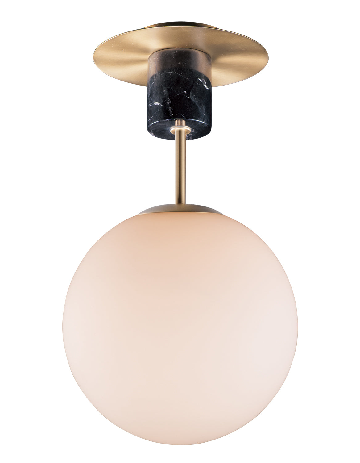 Vesper Semi-Flush Satin Brass/Black by Maxim Lighting