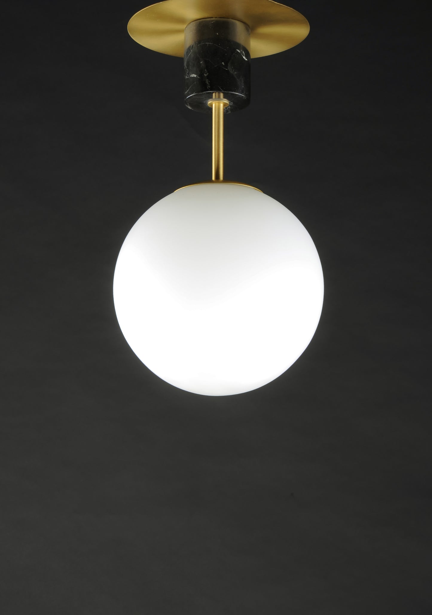 Vesper Semi-Flush Satin Brass/Black by Maxim Lighting