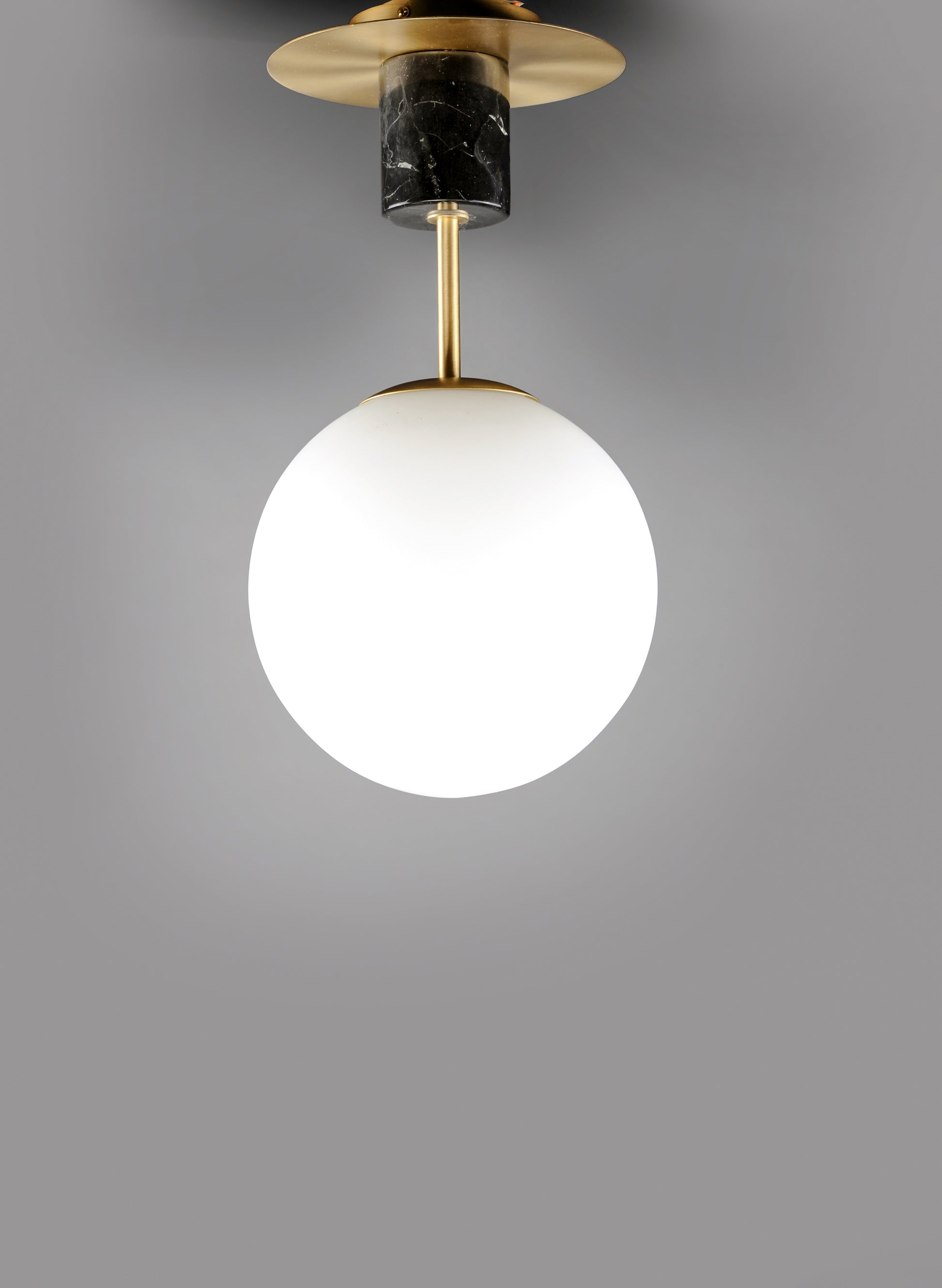 Vesper Semi-Flush Satin Brass/Black by Maxim Lighting