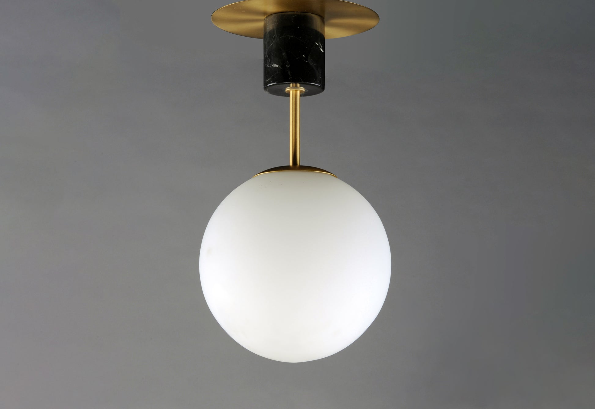 Vesper Semi-Flush Satin Brass/Black by Maxim Lighting