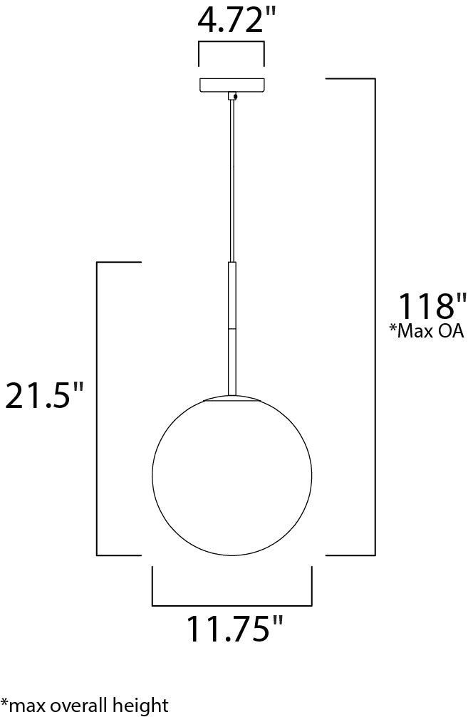 Vesper Pendant Satin Brass/Black by Maxim Lighting